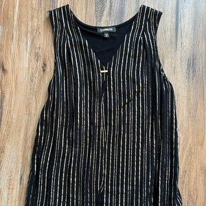 Express Black & Gold Work Casual Tank Sz X-Small